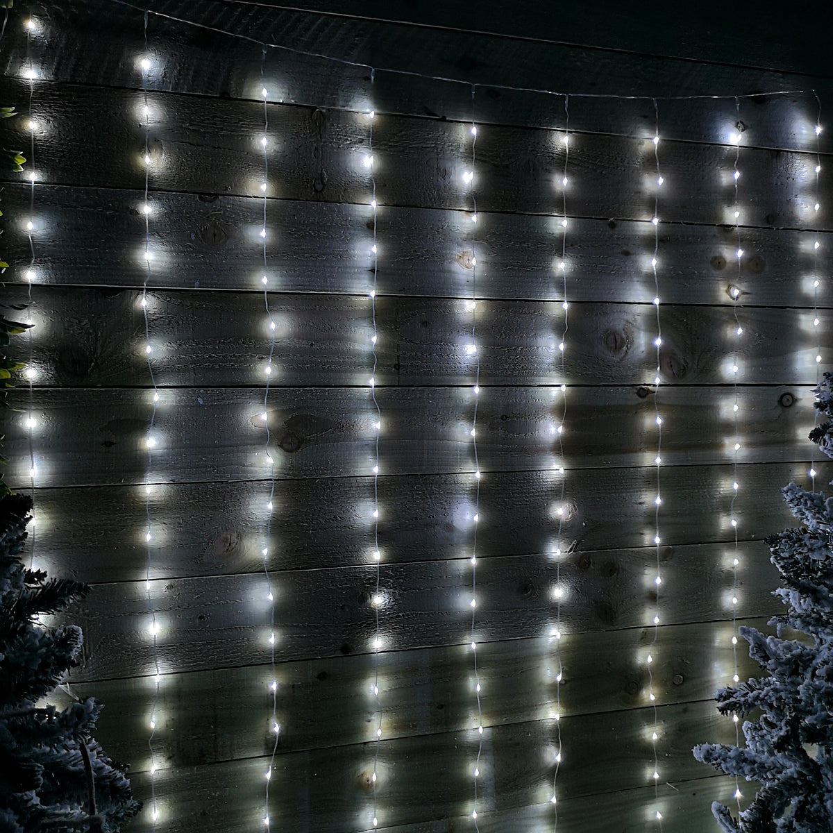 2.1m 300 LED Indoor Outdoor Party Curtain Christmas Lights in Cool White