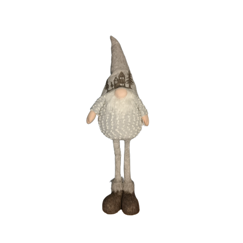 64cm Christmas Standing Gonk Decoration with Grey Hat