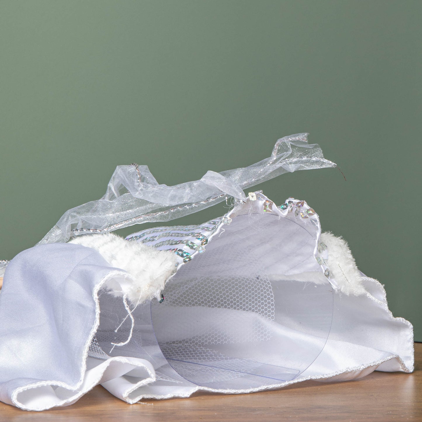 30cm Premier Christmas Tree Topper Angel Decoration in White & Silver