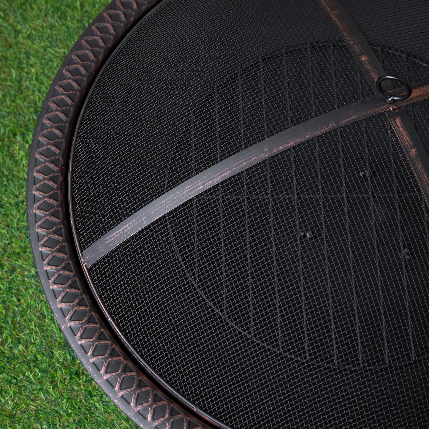 50cm Bronze Effect Steel Toscana Outdoor Garden Fire Pit