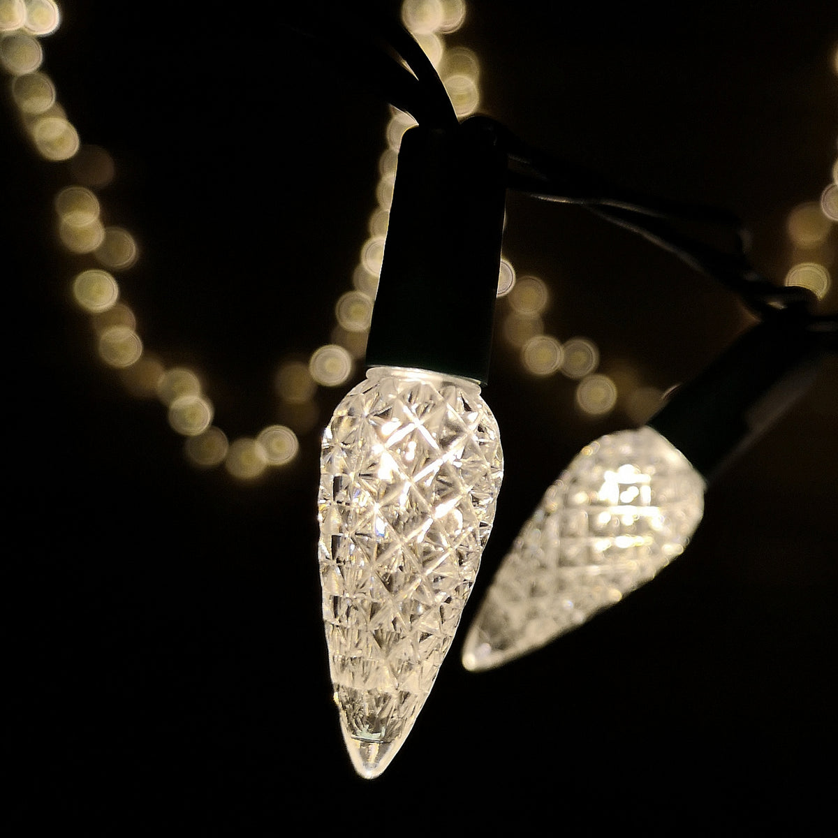 15m 300 LED Multi-action Pine Cone Christmas Lights in Warm White