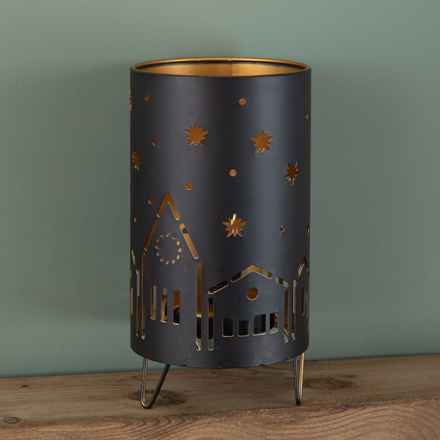 24cm Battery Operated Light up Christmas Night Sky Lantern with LEDs