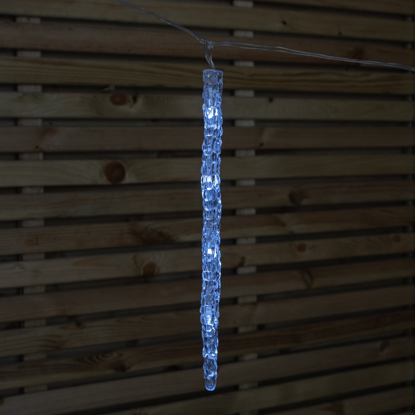 Set of 10 Light up Christmas Smart Icicle Lights with 50 Cool White & Multi-Coloured LEDs