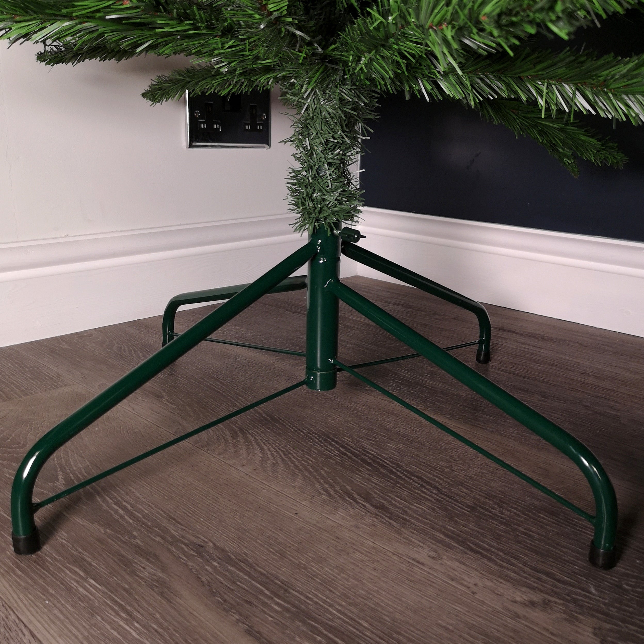 8ft (2.4m) Pencil Style Slim Artificial Christmas Tree in Plain Green