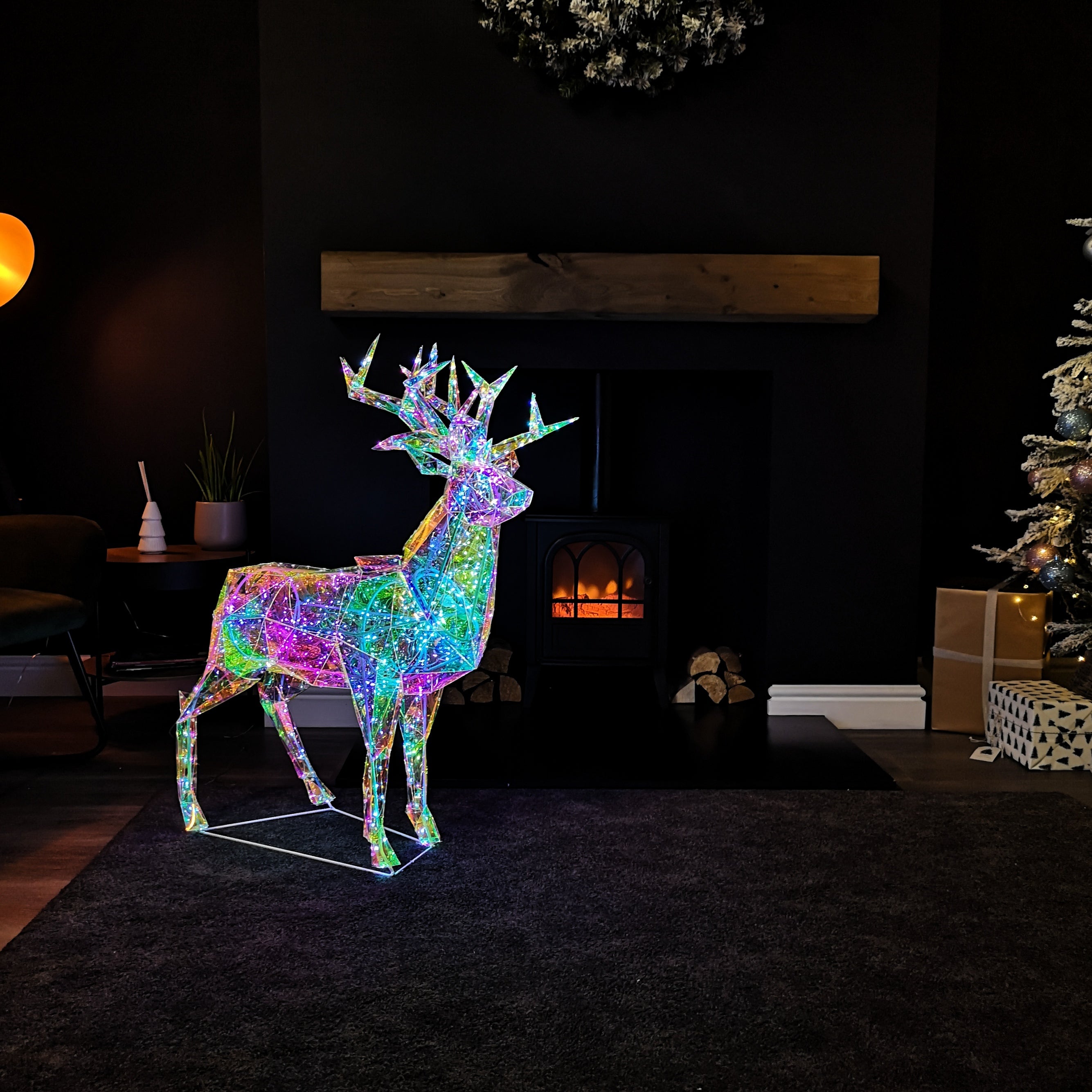 90cm Light up Indoor Outdoor Dream Christmas Stag with 500 White LEDs