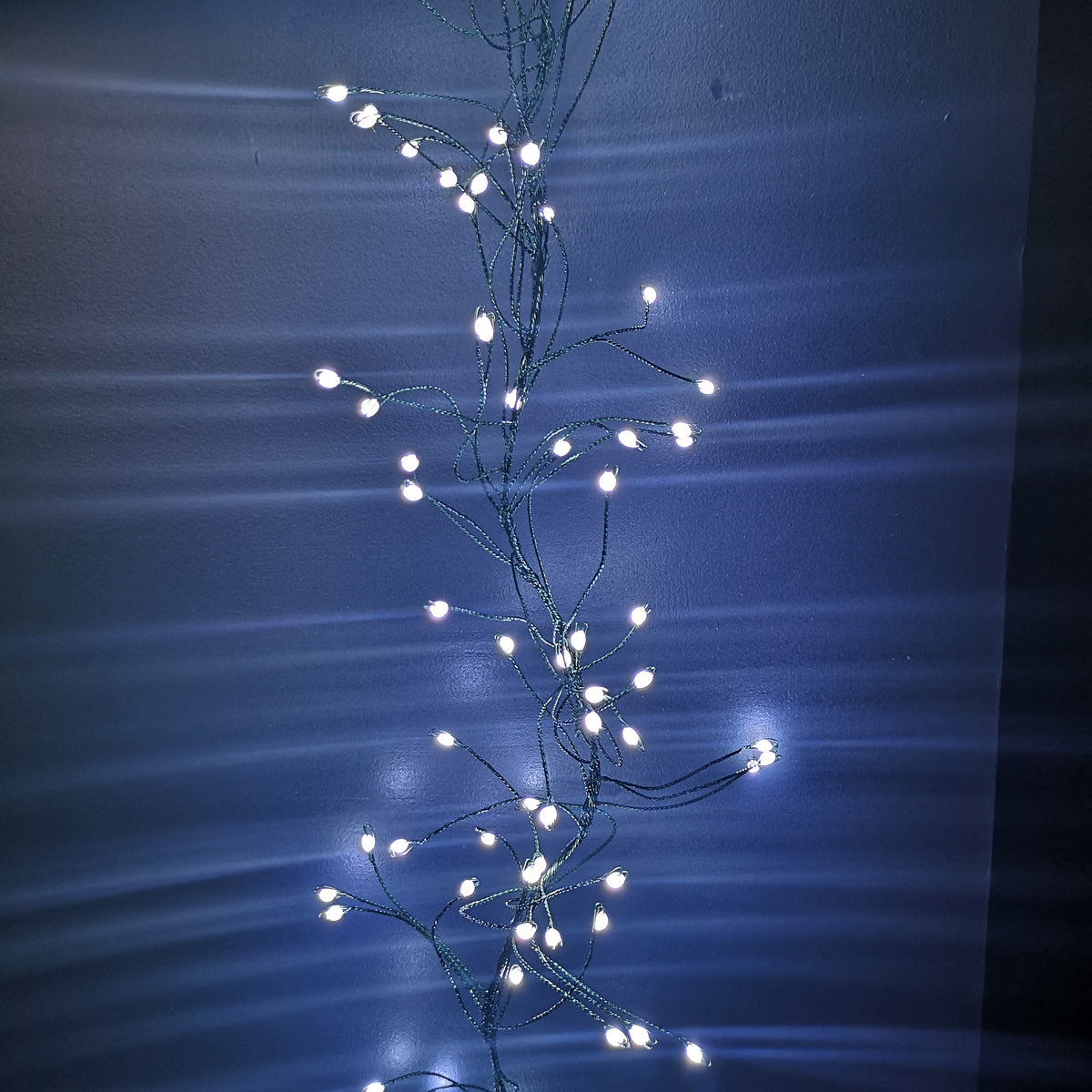 5.4m White LEDs Green Garland Wire Light Christmas Decoration with Timer