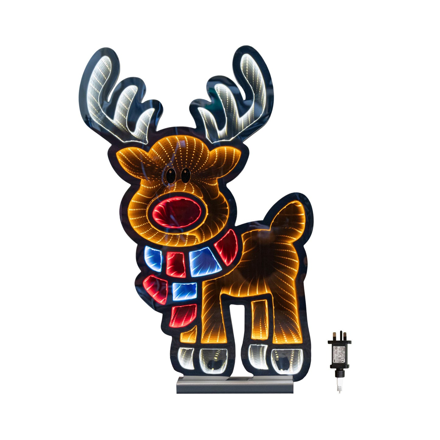 60cm Light up Christmas Reindeer Infinity Decoration with LEDs