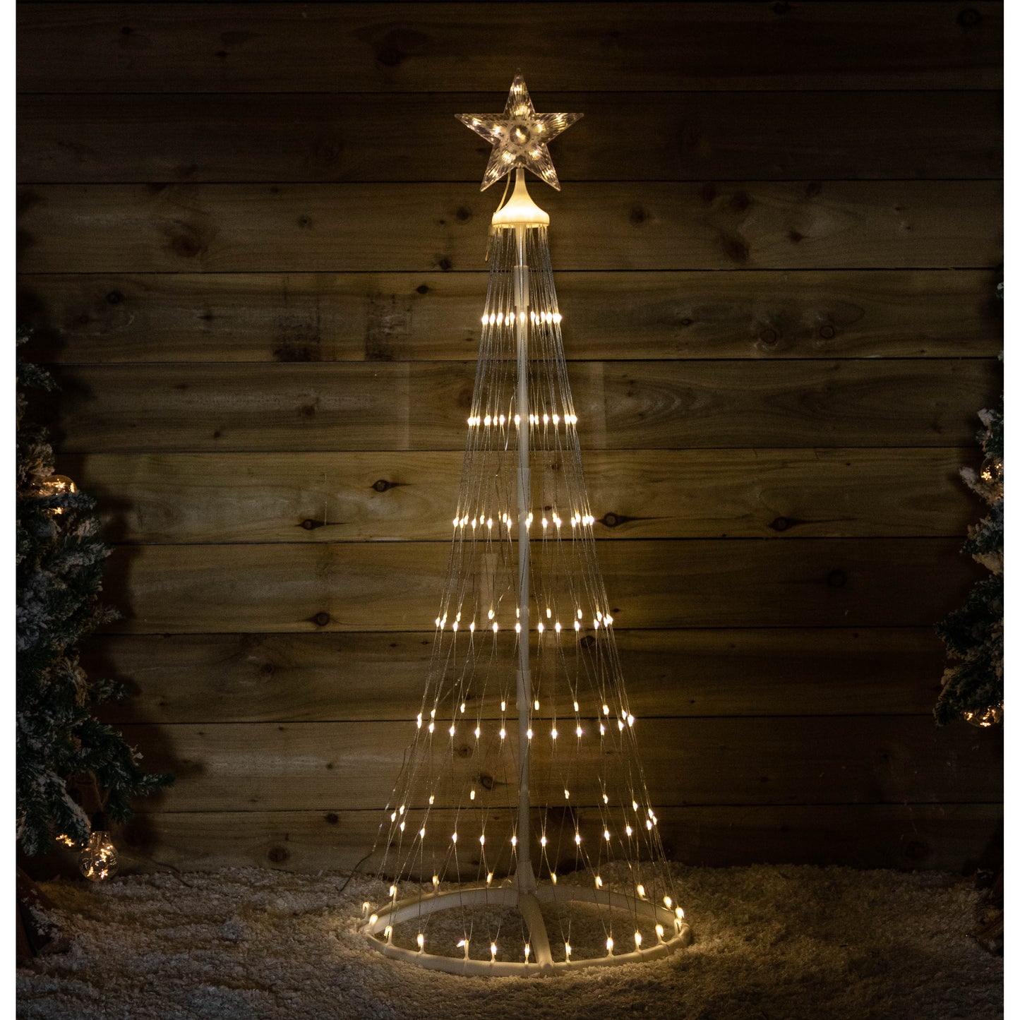 Factory Seconds: 1.35m Light up Christmas Cone Tree with 160 Warm White LEDs and Timer Function