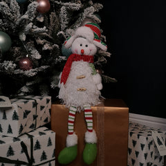 50cm Battery Operated Dangly Leg Snowman Christmas Decoration