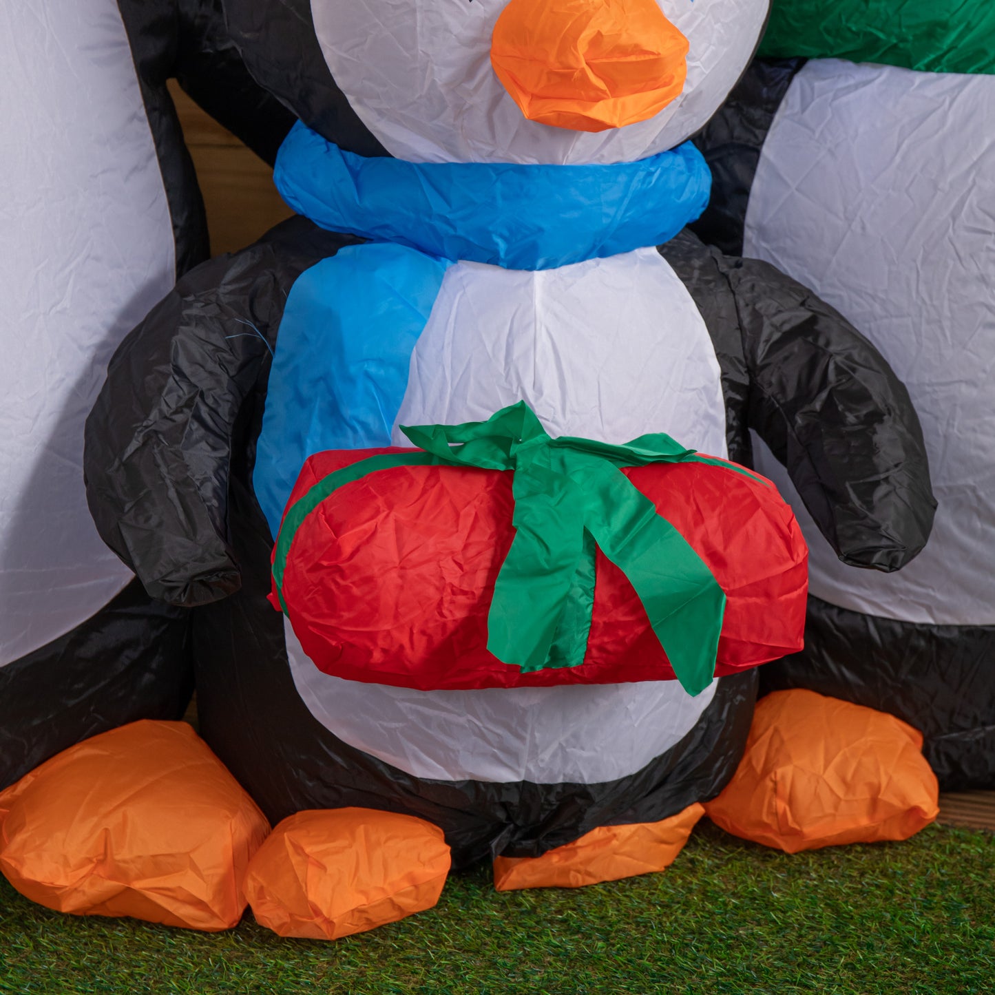 1.5m Light up Christmas Inflatable Penguin Family with 12 White LEDs