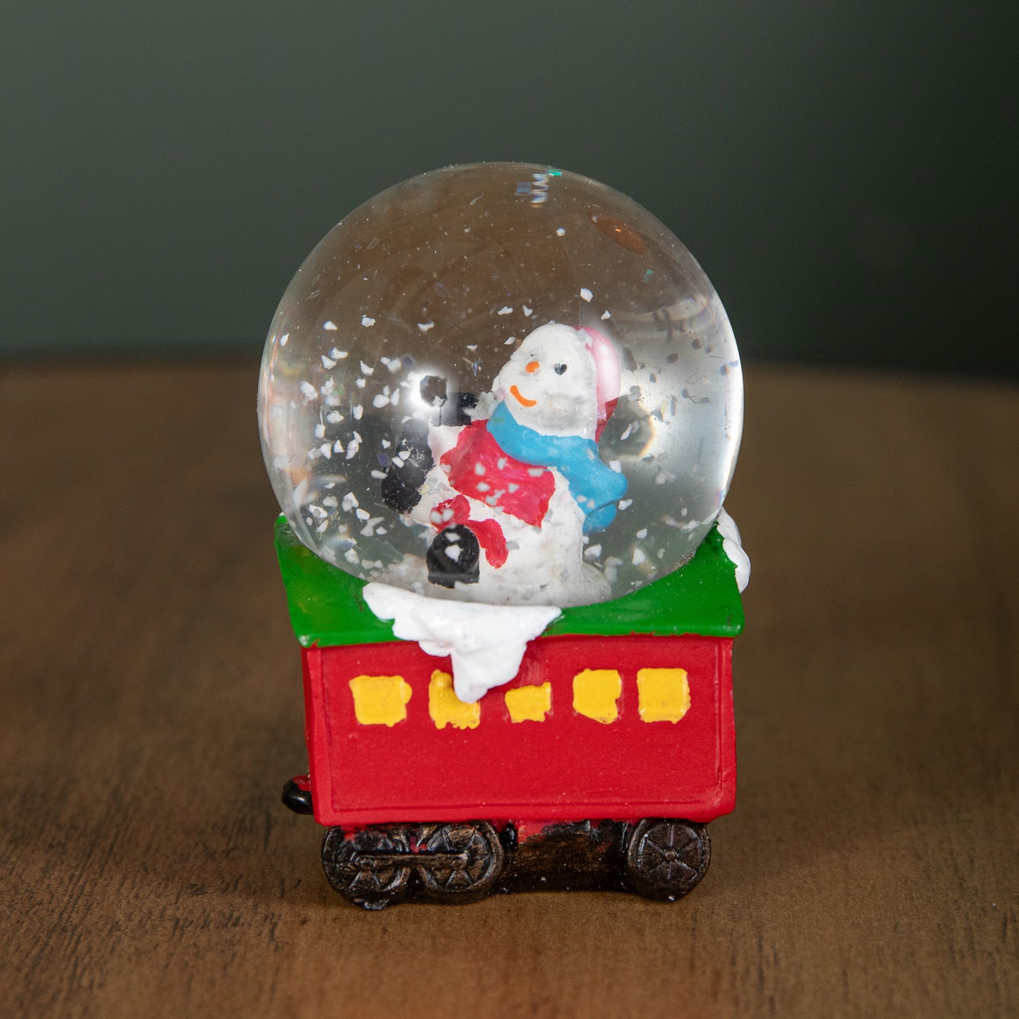 25cm All Aboard Santa's Train Christmas Snow Sphere Decoration