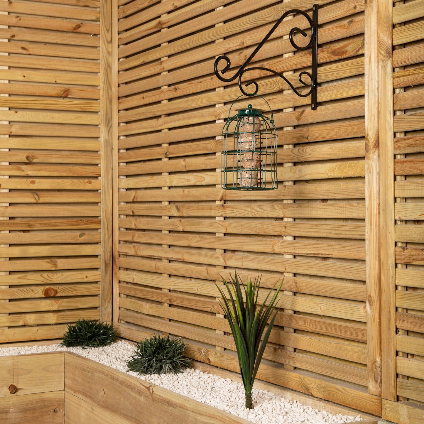 Pack of 2 Wild Bird Fat Ball Feeder with Squirrel Guard