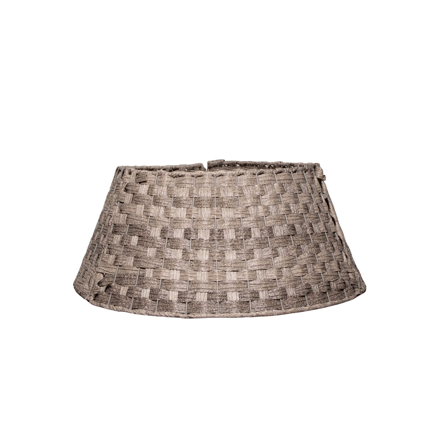 40/58cm Samuel Alexander Medium KD Plastic Wicker Rattan Woven Christmas Tree Skirt in Grey