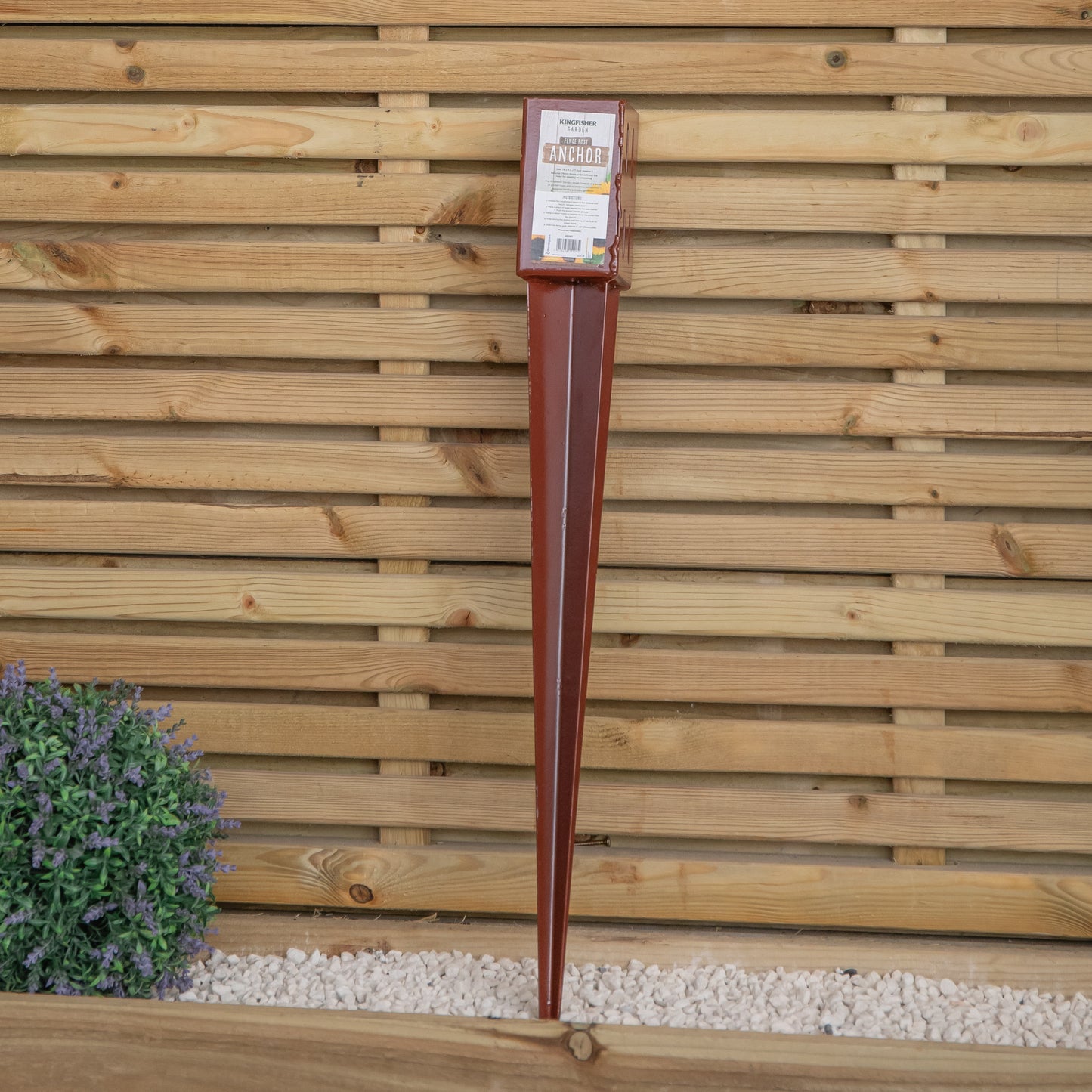 75mm x 75mm (3" x 3") Metal Garden Fence Post Holder & Spike