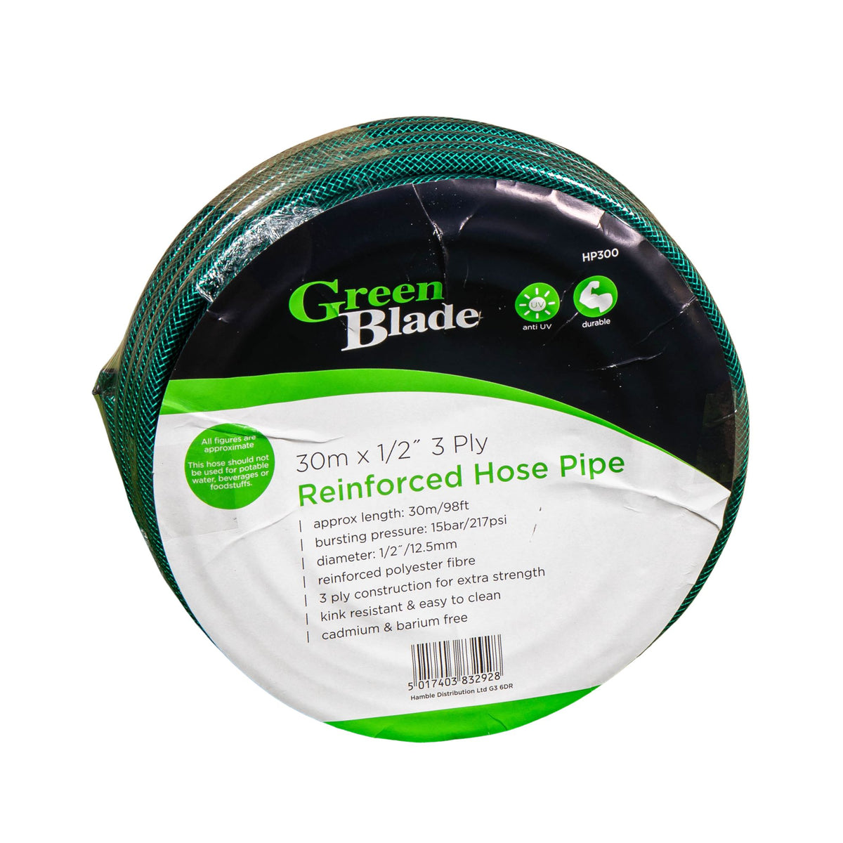 30m Reinforced Kink Resistant Garden Hose Pipe