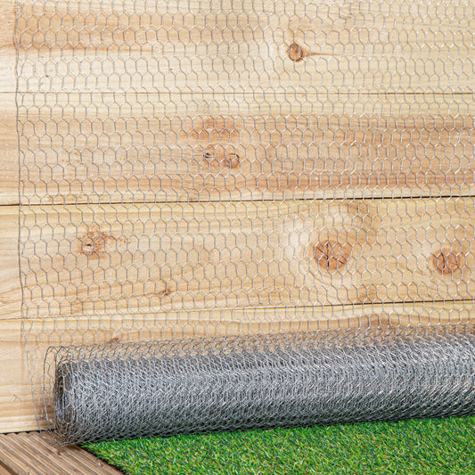 10m x 90cm x 13mm Galvanised Metal Chicken Garden Wire Net Fencing