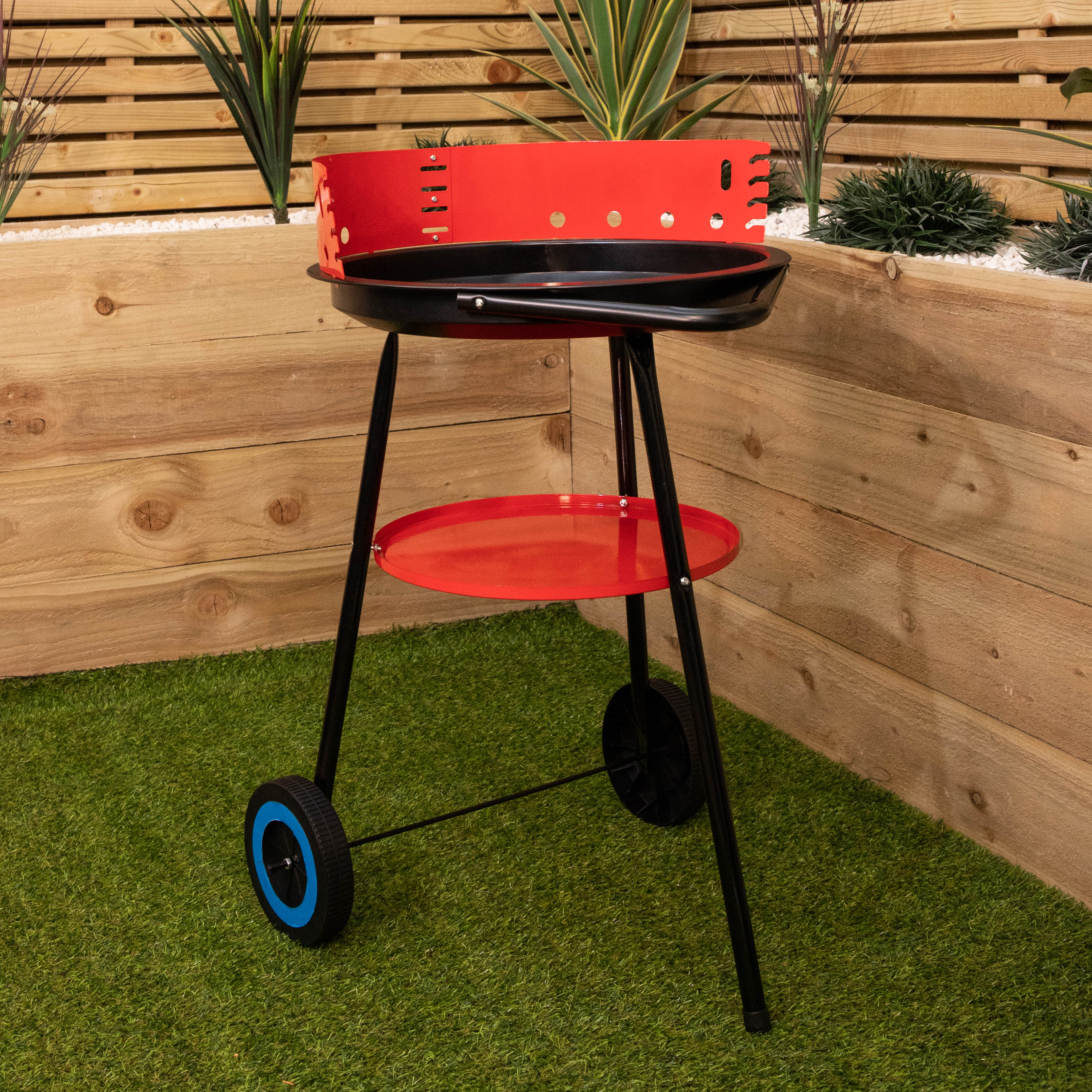 17" Outdoor Portable Garden Patio Round Charcoal Barbecue / BBQ with Wheels