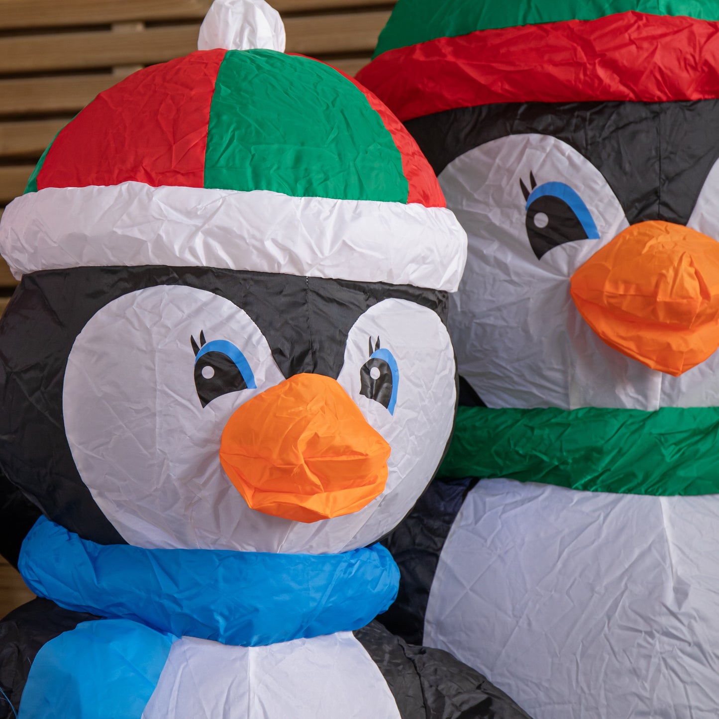 1.5m Light up Christmas Inflatable Penguin Family with 12 White LEDs