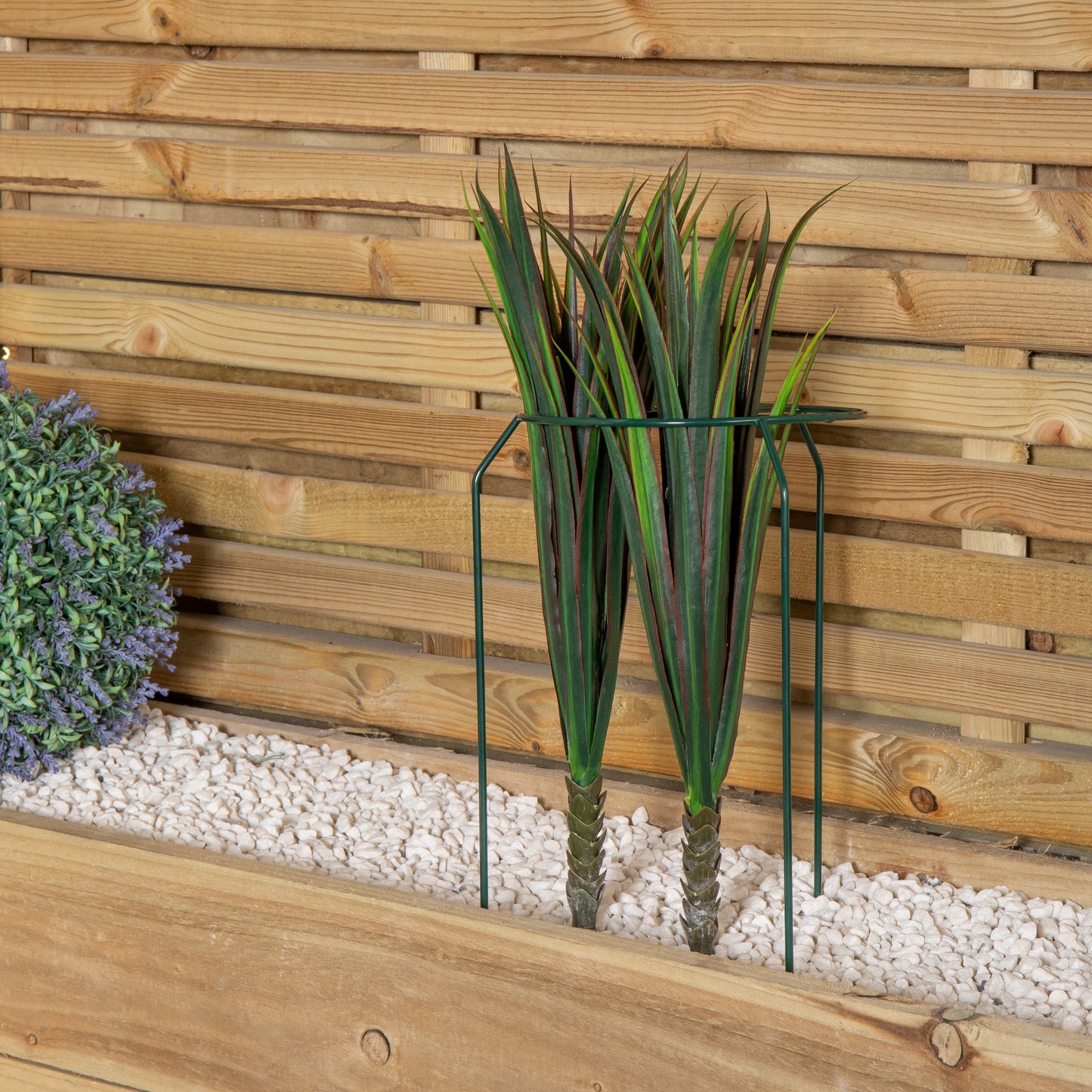 Pack of 3 Tom Chambers Urban Dark Green Metal Herbaceous Garden Plant Support Grow Through Small 40cm x 20cm