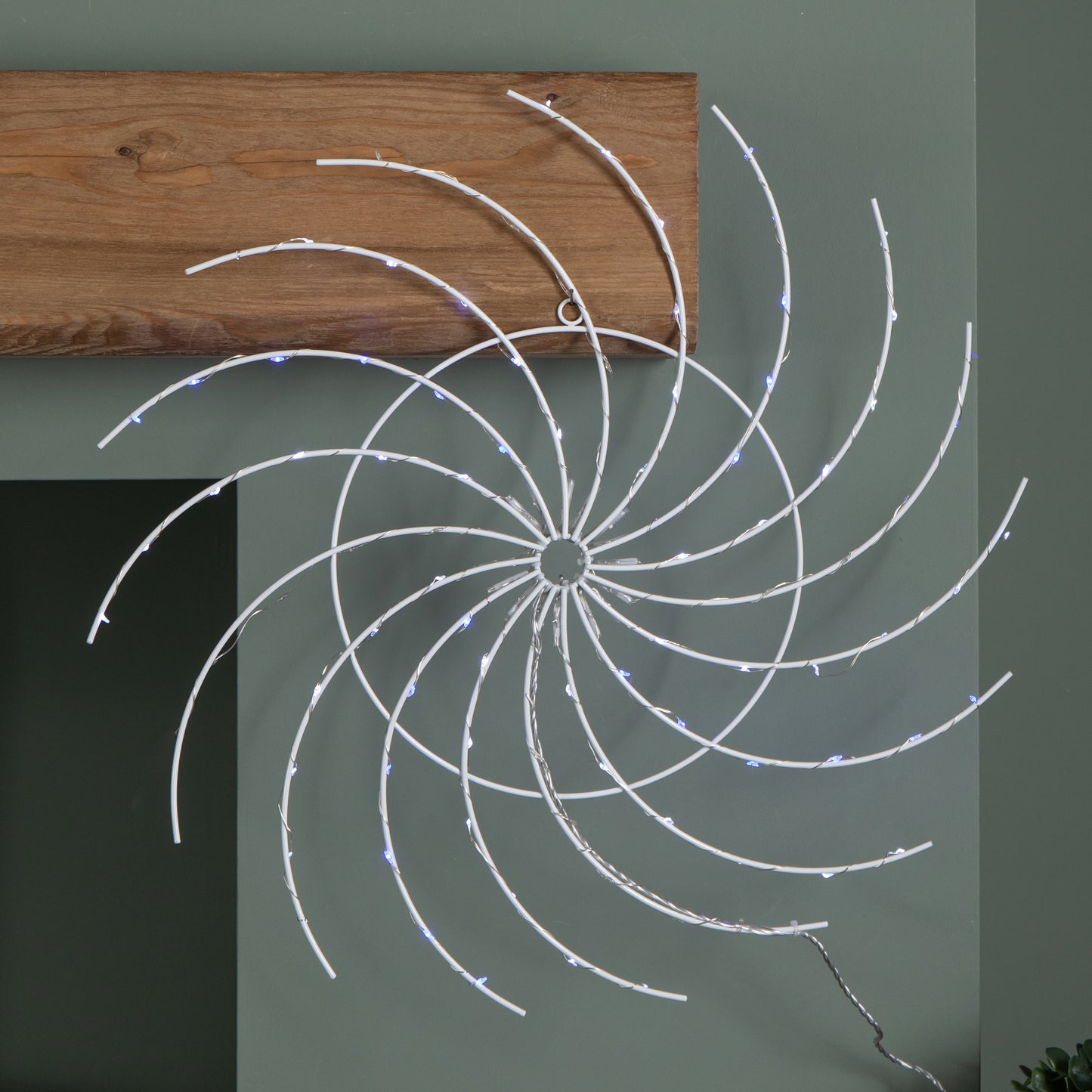 50cm Light up Christmas Catherine Wheel with 96 Blue and White LEDs