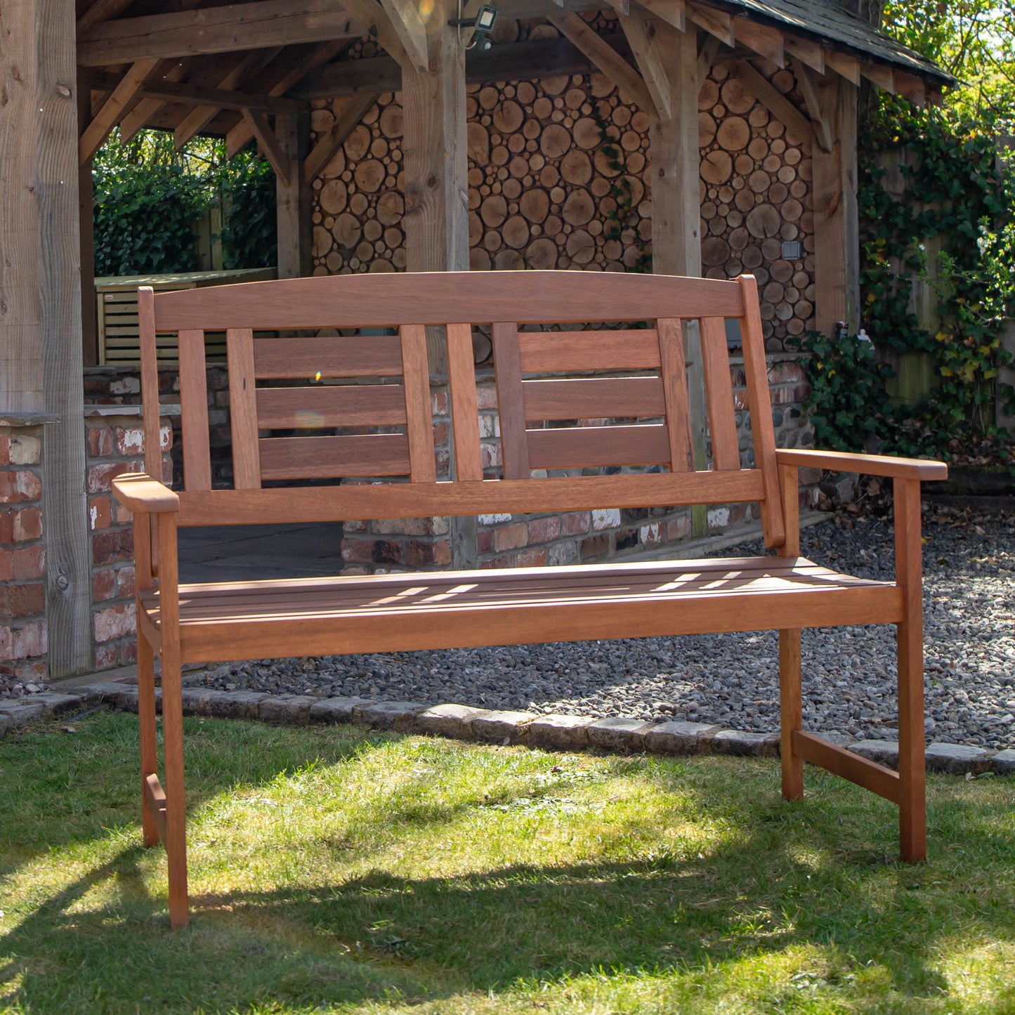 Hawkshead 2 Seater Outdoor Wooden Garden Patio Bench