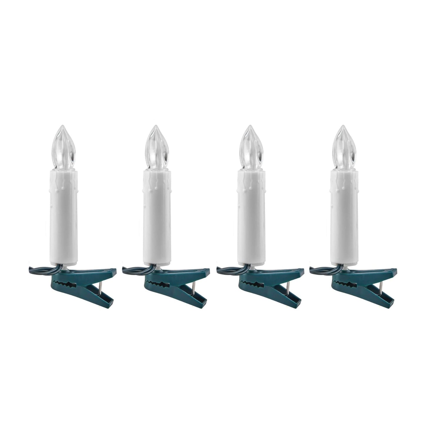 12m Set of 50 Christmas Tree Light Candles with Warm White LEDs and Timer Function