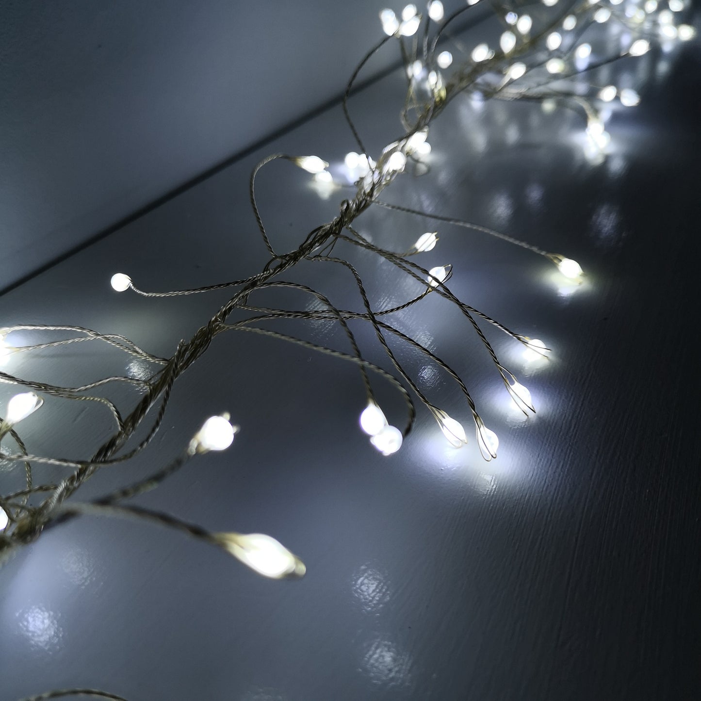 288 LED 1.8m Premier Christmas Outdoor 8 Function Garland Wire Lights in Cool White
