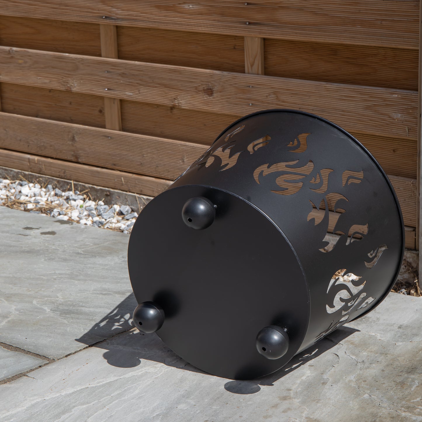 32cm Black Steel Fuego Outdoor Garden Firebasket