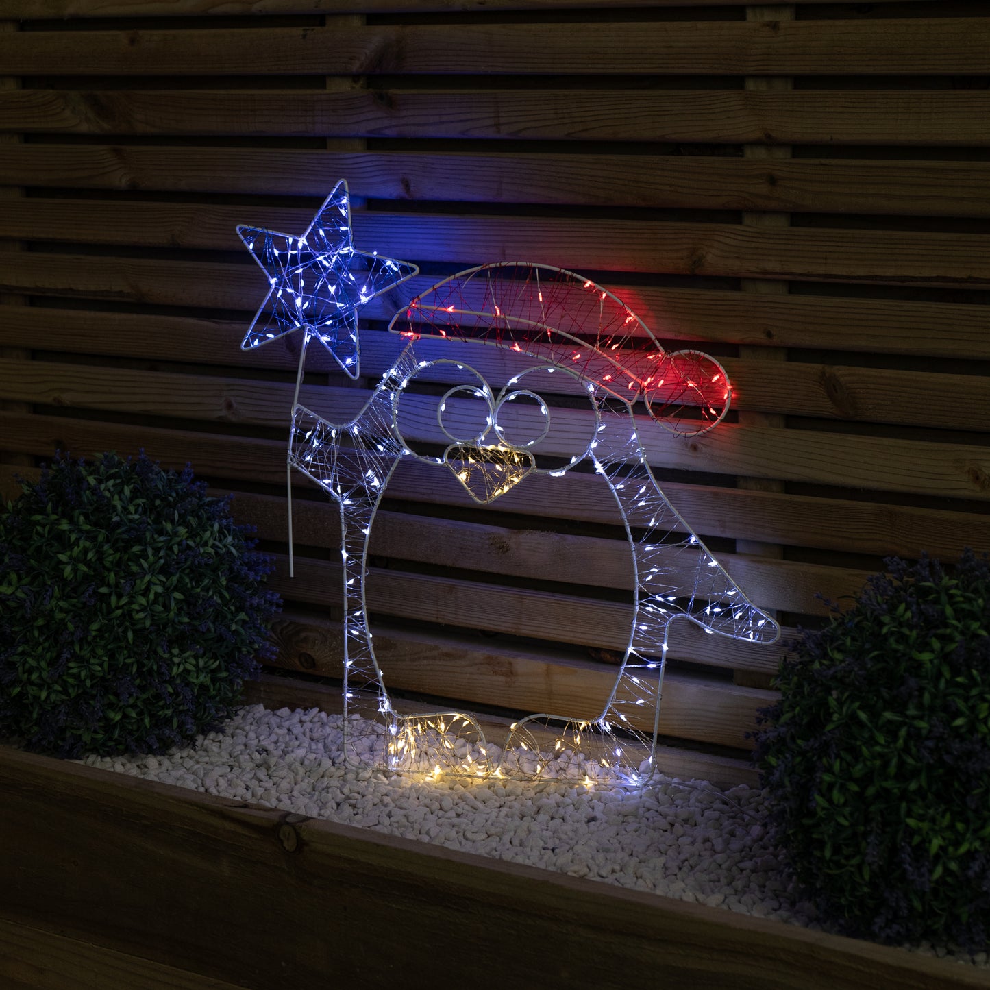 52cm Light up Christmas Penguin Dewdrop Silhouette with Twinkling LEDs