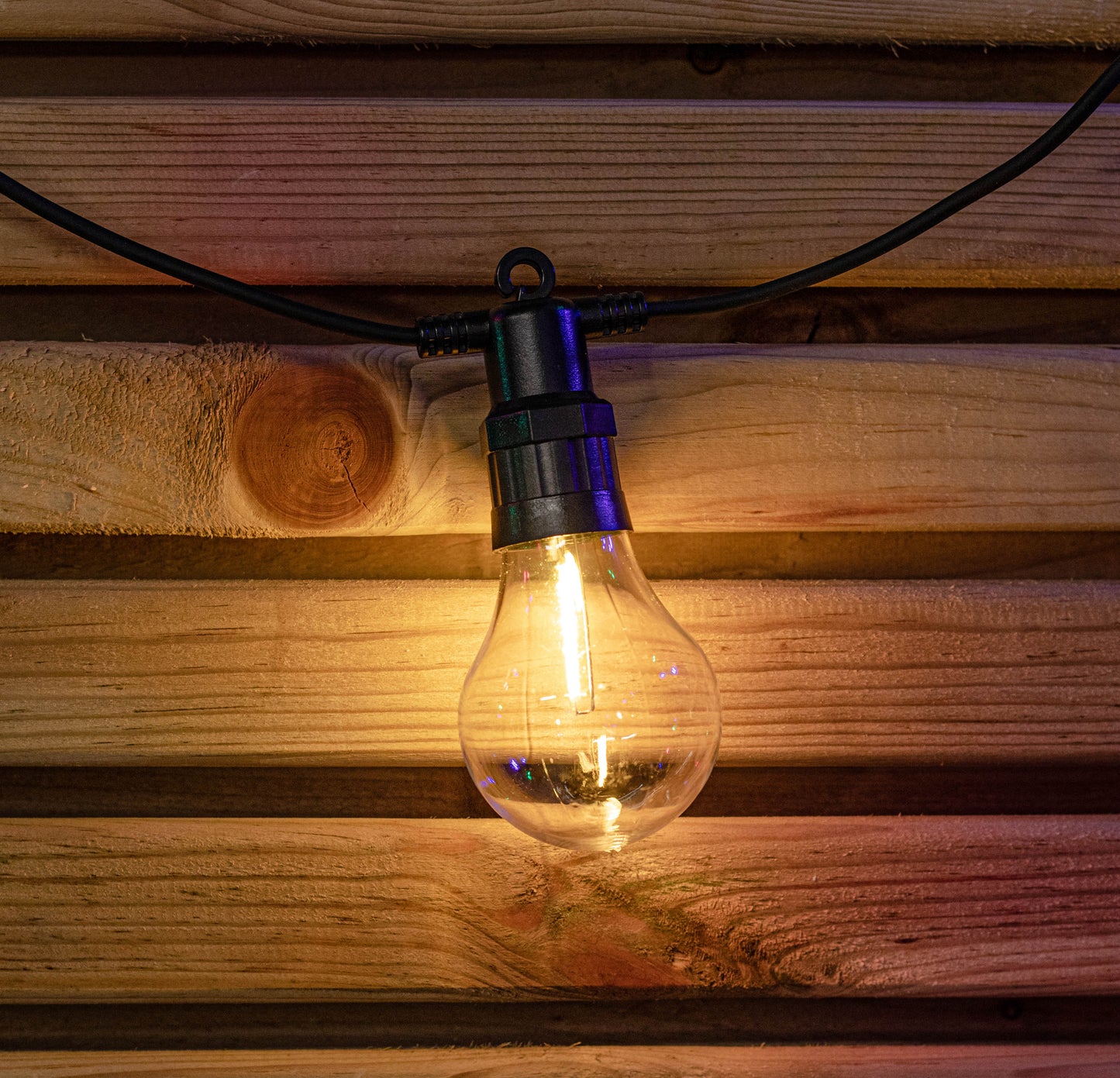 Set of 10 Indoor Outdoor Connectable Festoon Lights with Multi-Coloured LEDs