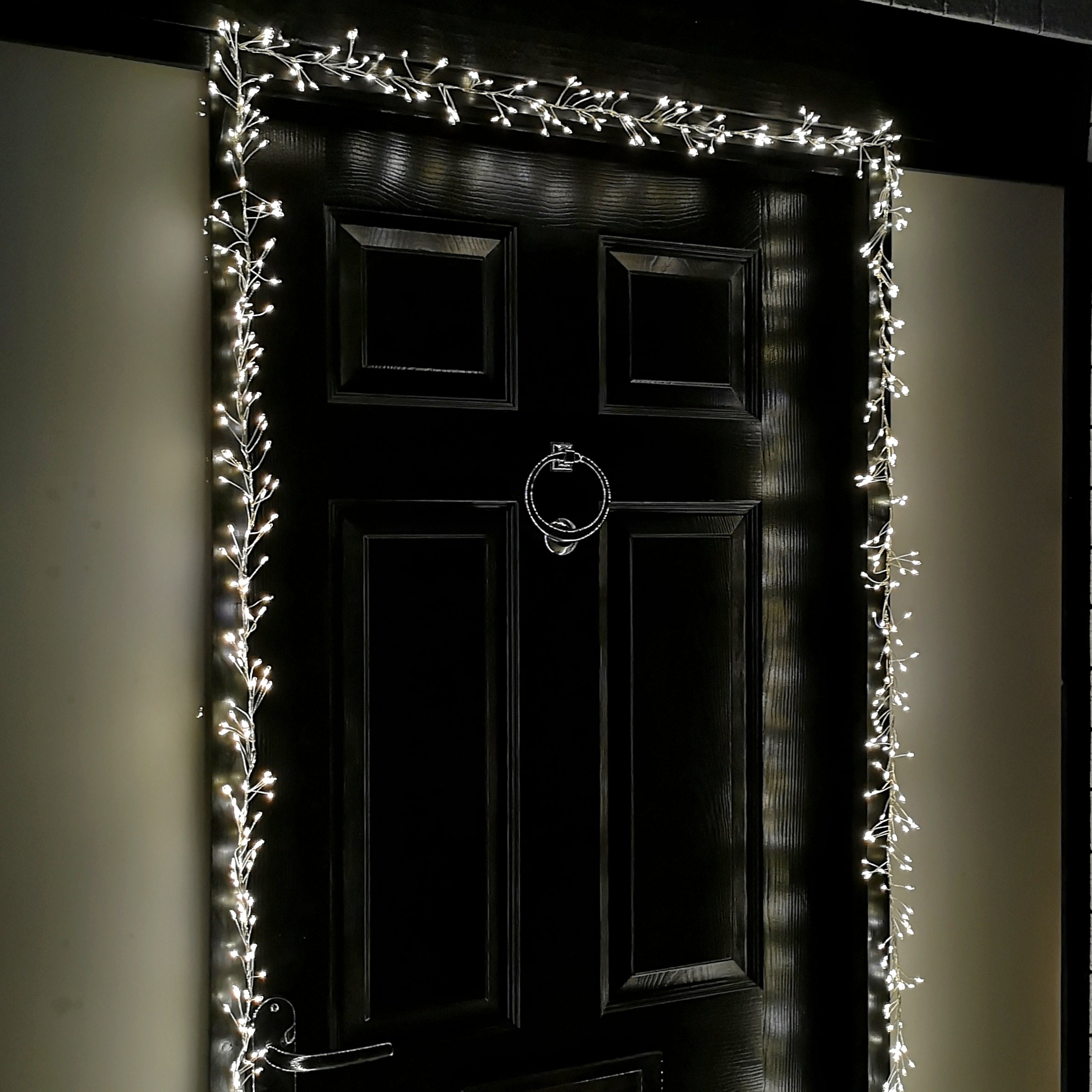 5.5m 880 LED Indoor Outdoor Christmas Door Lights in Warm White ...