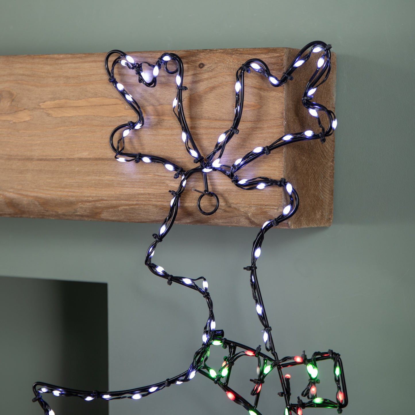60cm x 33cm Light up FlexiBrights Reindeer Snowman with 164 Multi-Coloured LEDs