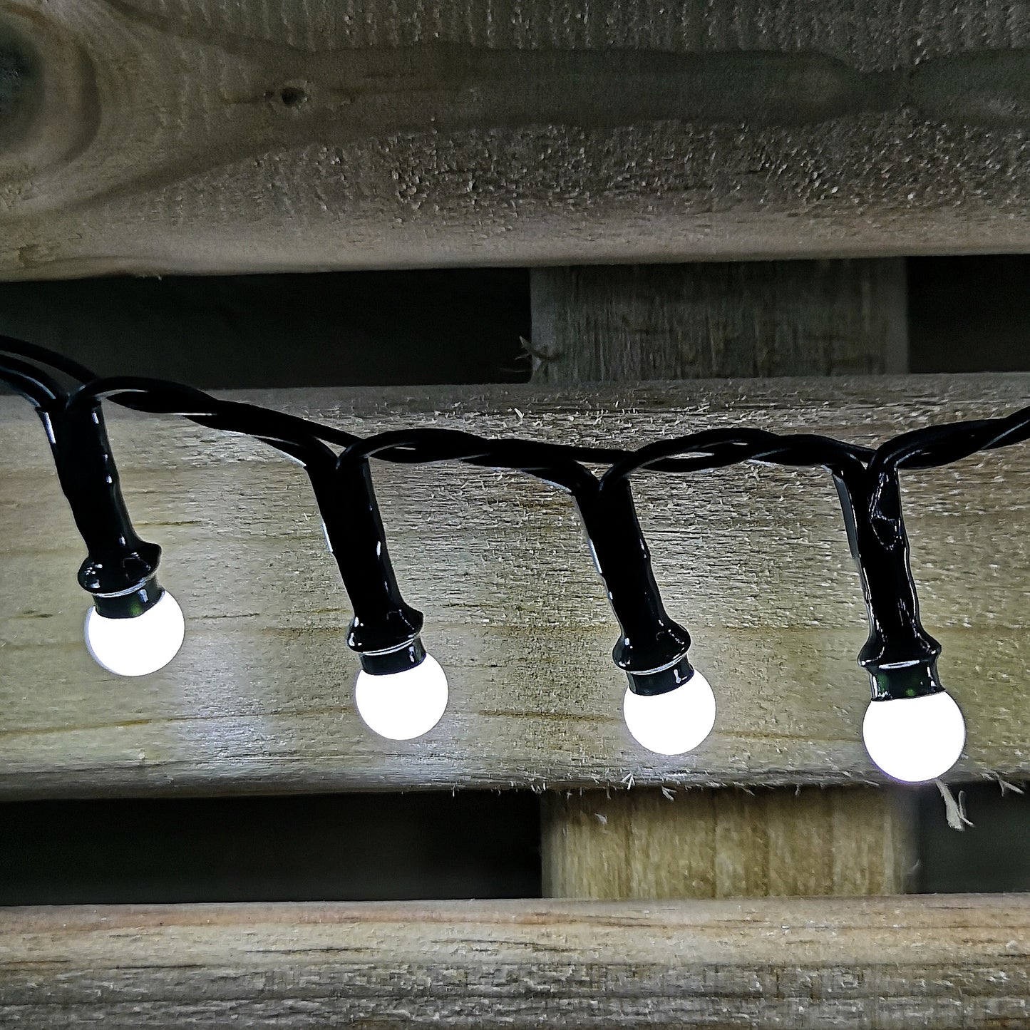 150 LED White String Lights - 3.75m Frosted Berry LED Christmas Tree Lights with Multi-Action Timer, Indoor & Outdoor Festive Garden Lights