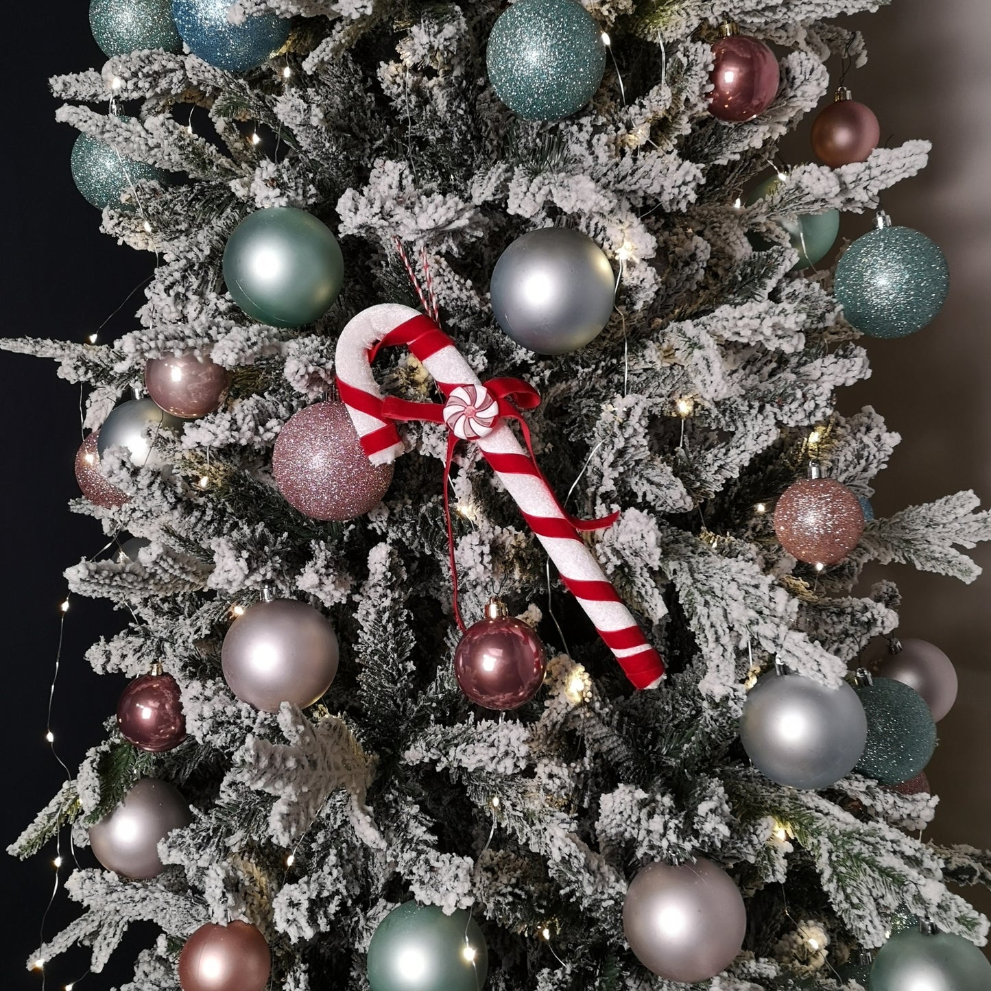 29cm Red and White Stripe Hanging Christmas Candy Cane Decoration