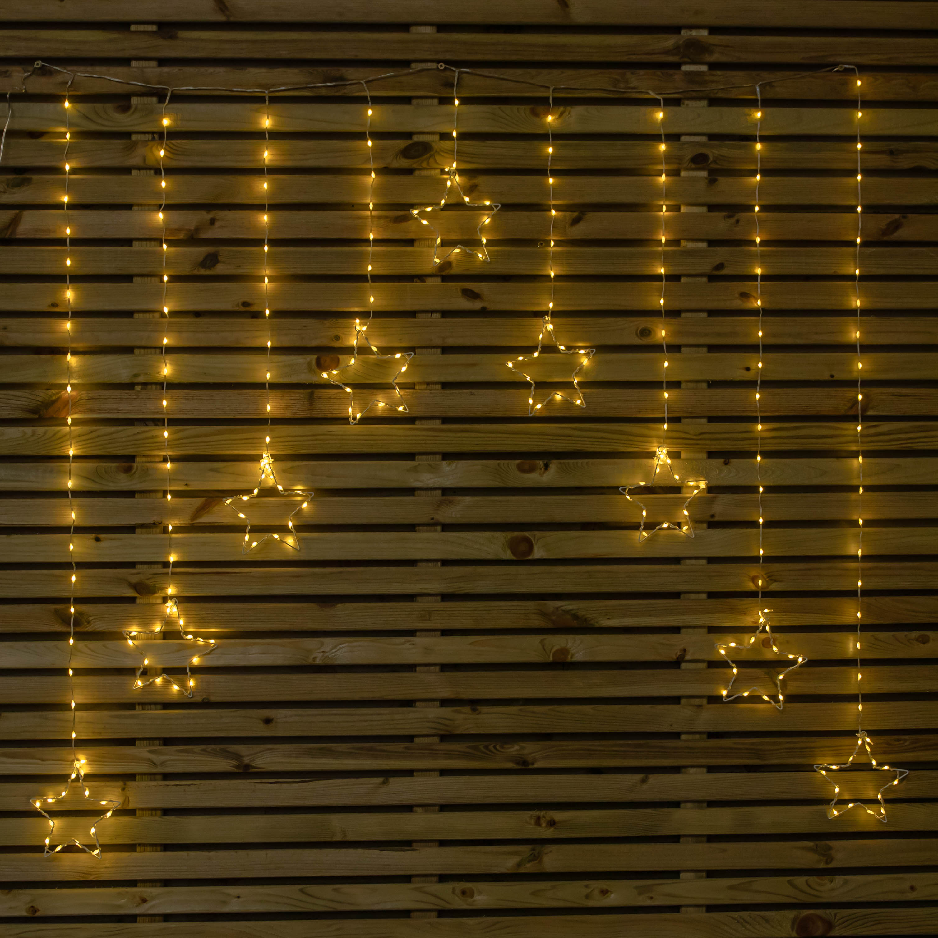 1.2m x 1.2m FlexiBrights Christmas Star Curtain Lights with 258 Warm White LEDs