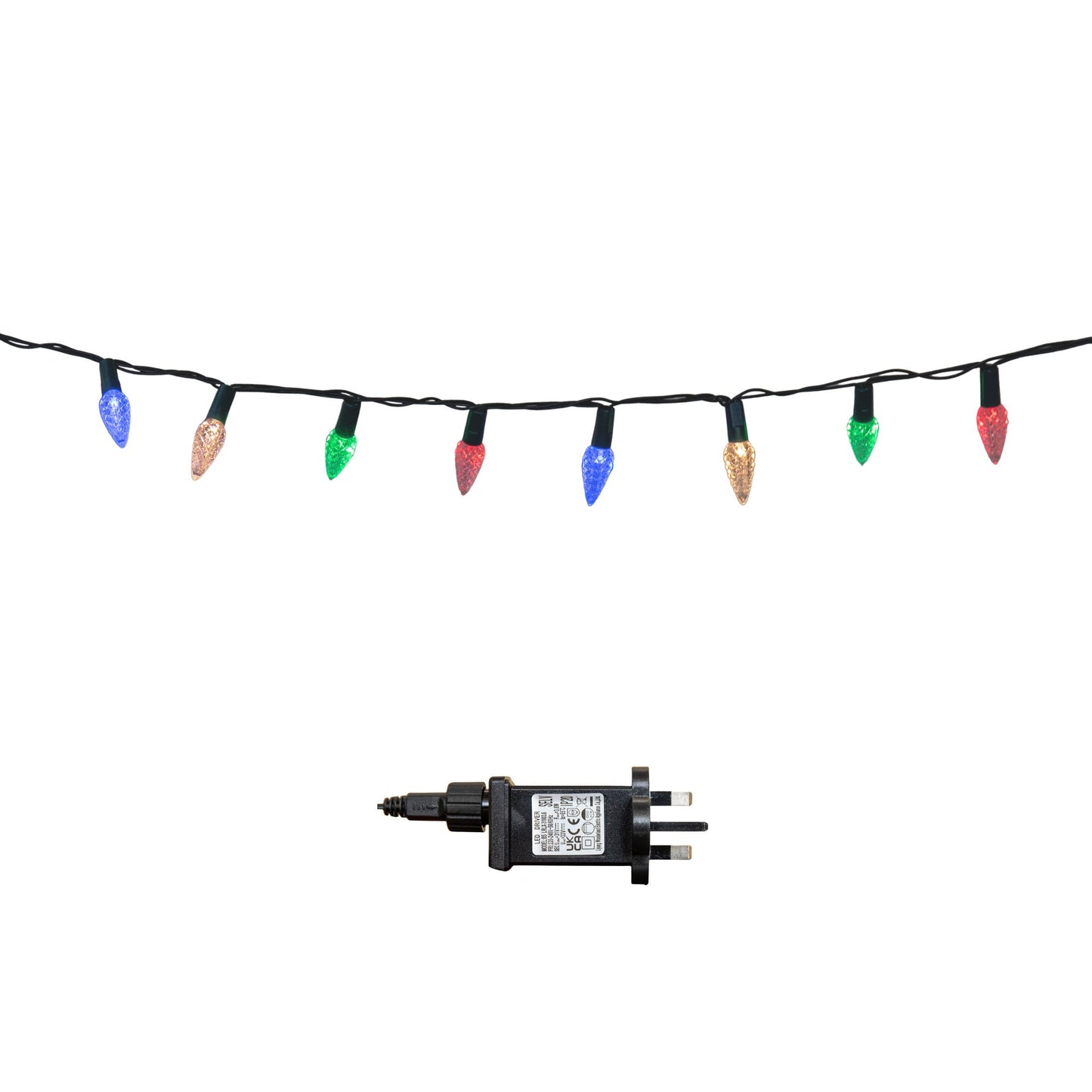 7.5m 150 LED Multi-action Pinecone Christmas Lights in Multi-Coloured