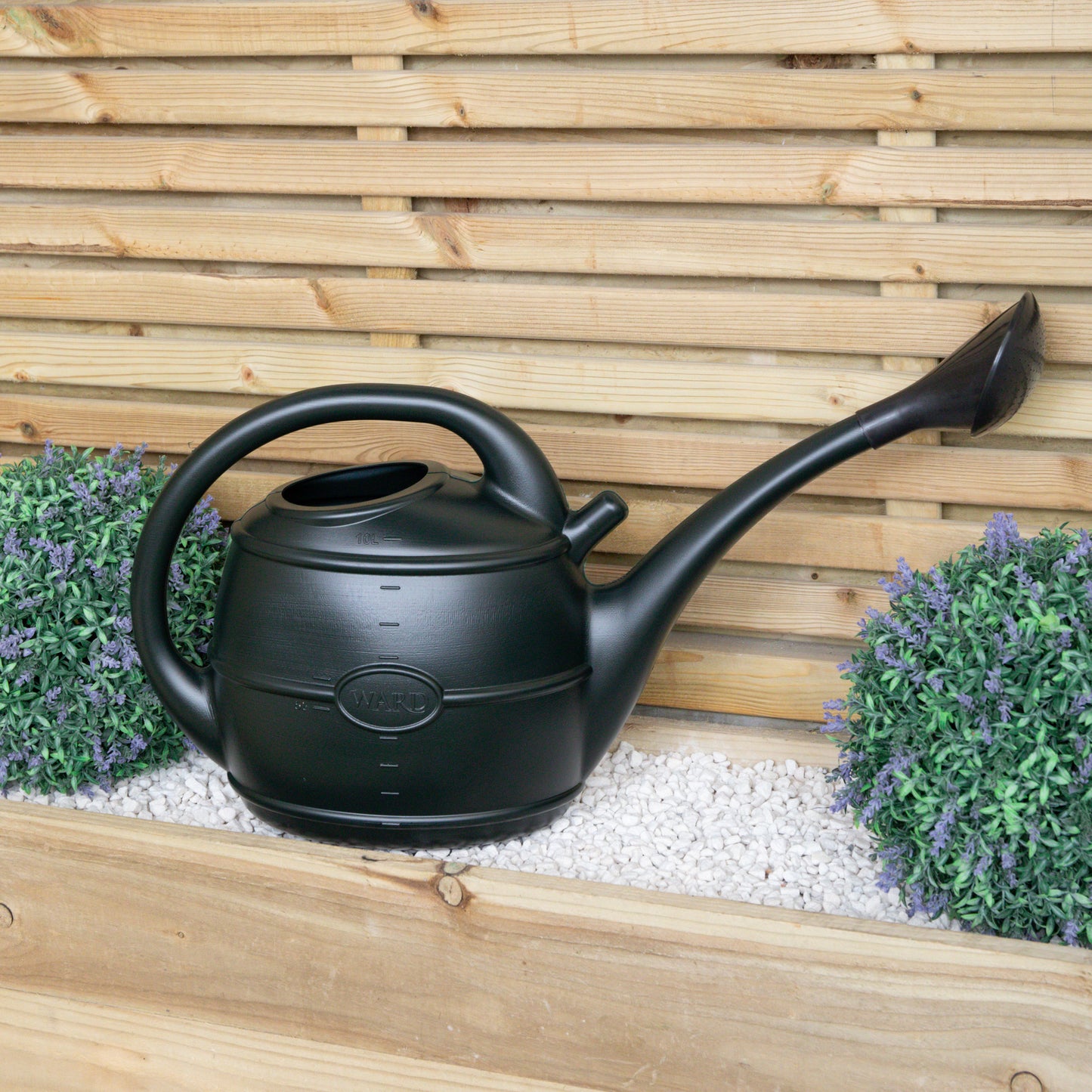10L Garden Patio Ward Watering Can with Rose in Green