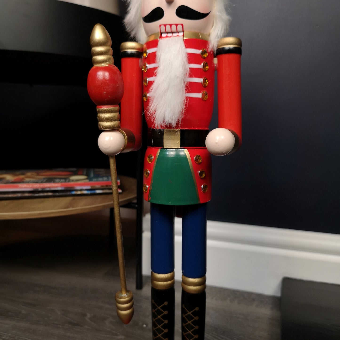 50cm Red Countdown Wooden Christmas Nutcracker Decoration