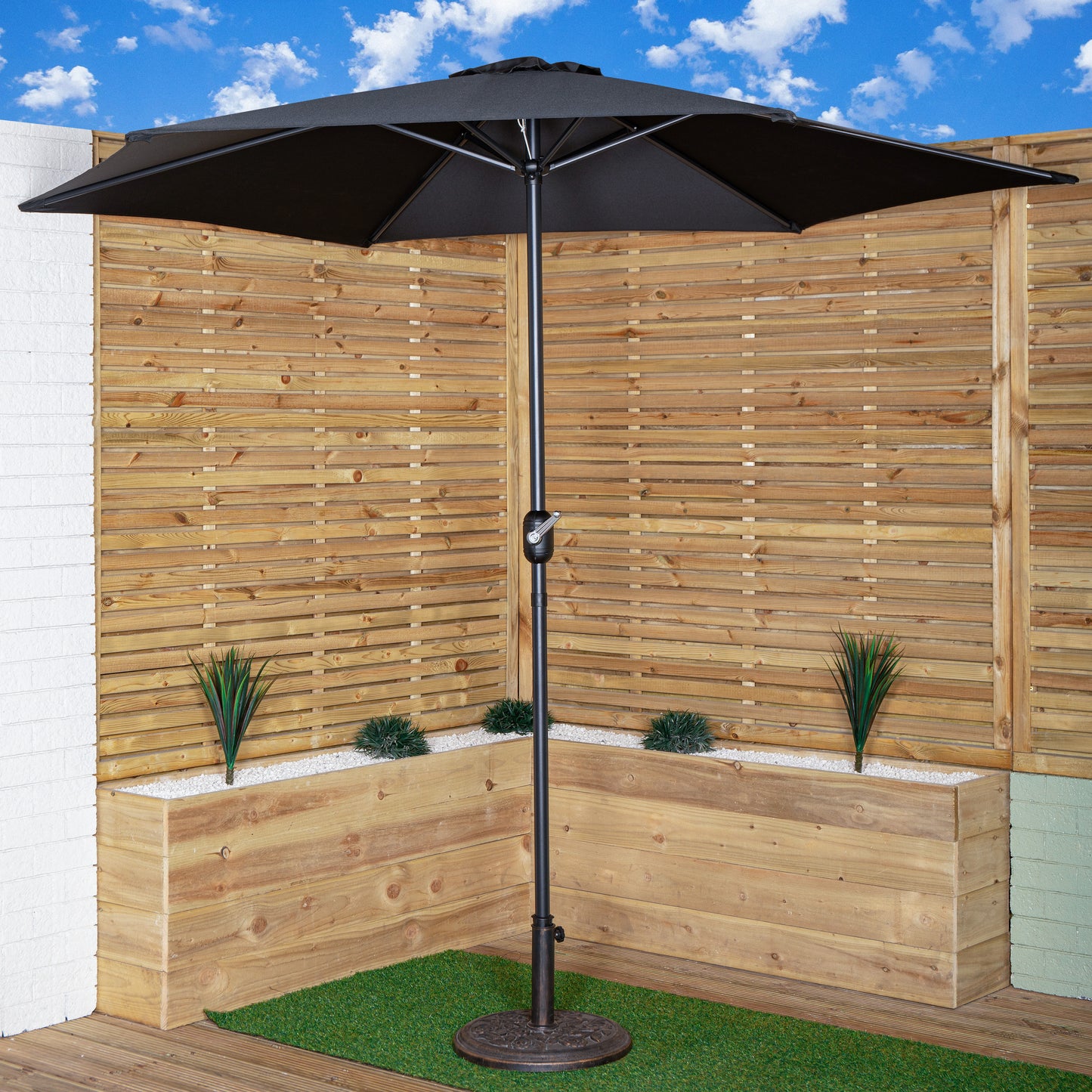 Choice of Colour Samuel Alexander 2.7m Havana Parasol with Crank Handle