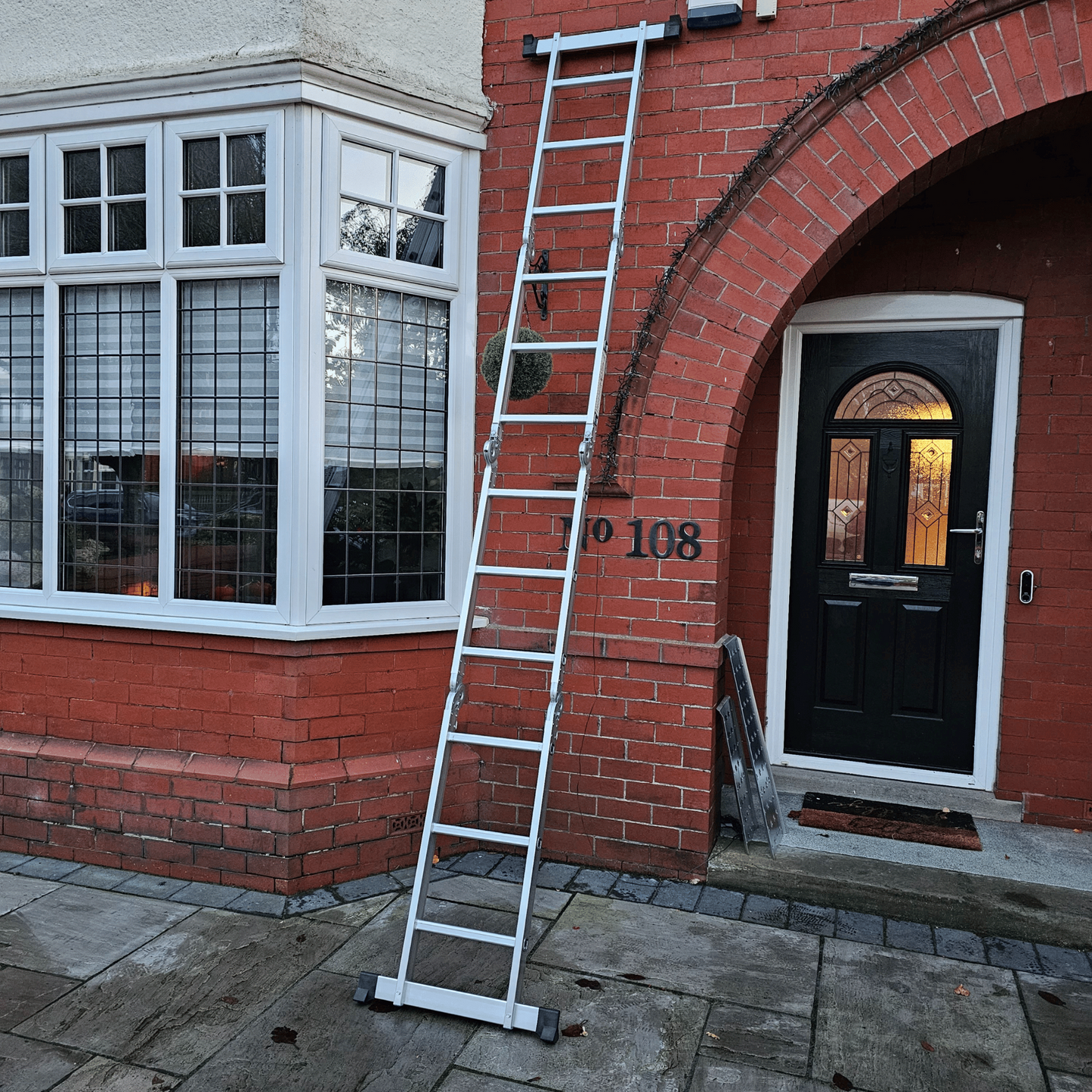 Factory Seconds 3.46m Lightweight Aluminium Folding Multi-position Work Platform Ladder