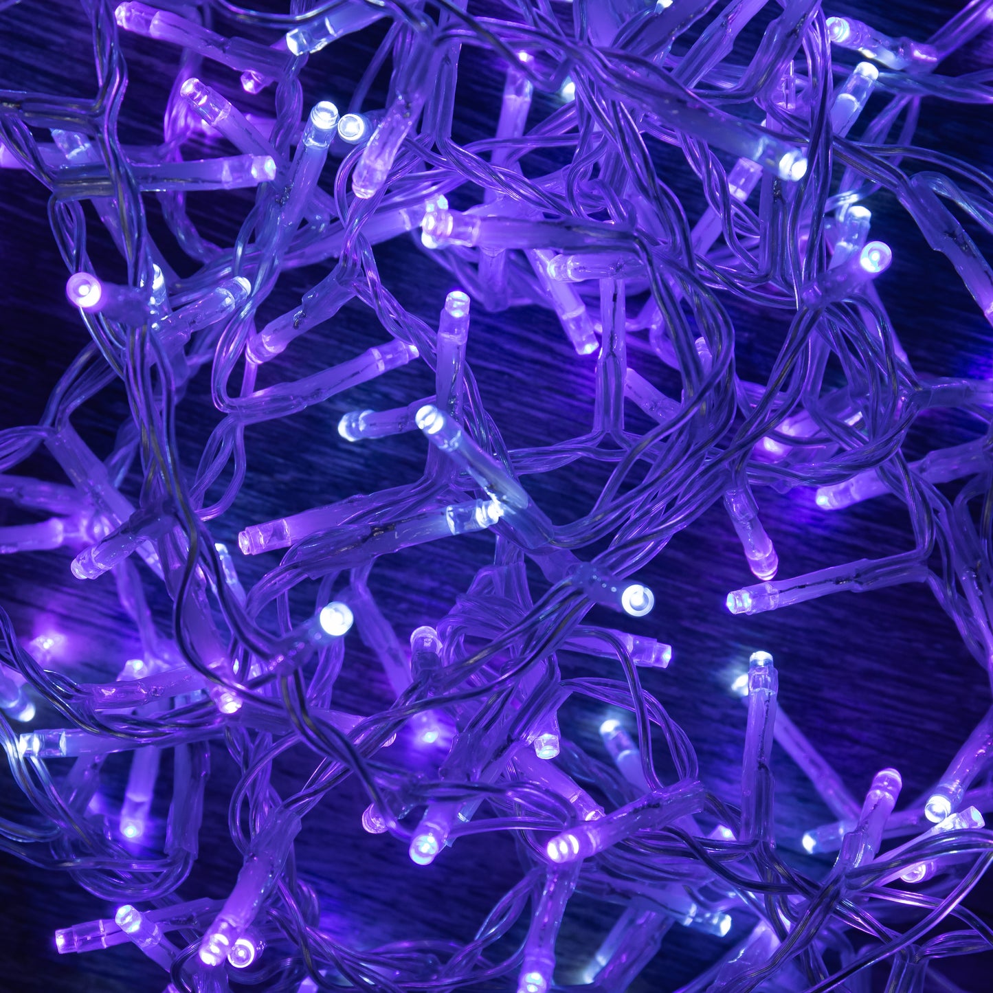18.7m 750 LED TreeBrights Christmas String Lights on Clear Cable with Timer in Blue, Purple & White