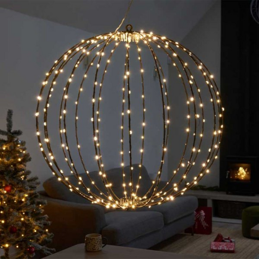 40cm Light up Christmas Twinkle Orb with 240 Warm White LEDs