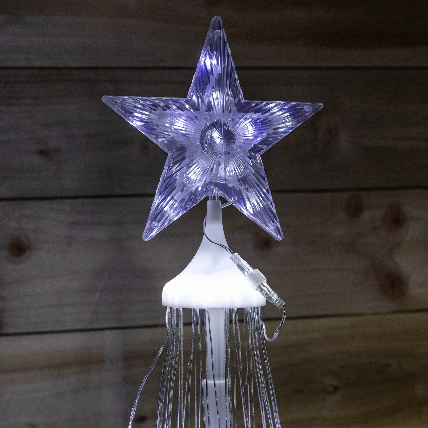 2.5m Light up Christmas Cone Tree with 320 White LEDs and Timer Function