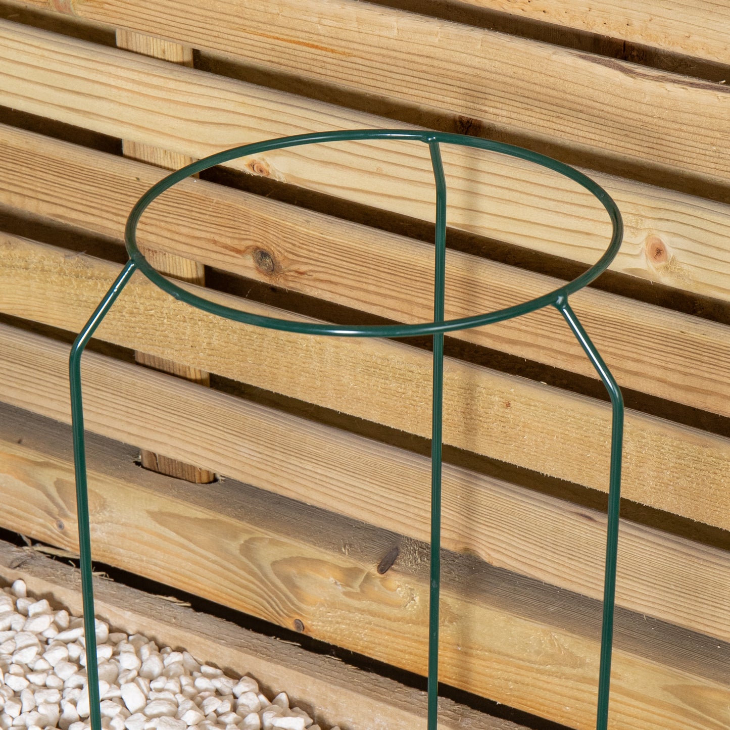 Pack of 3 Tom Chambers Green Metal Herbaceous Garden Plant Support Rings Small