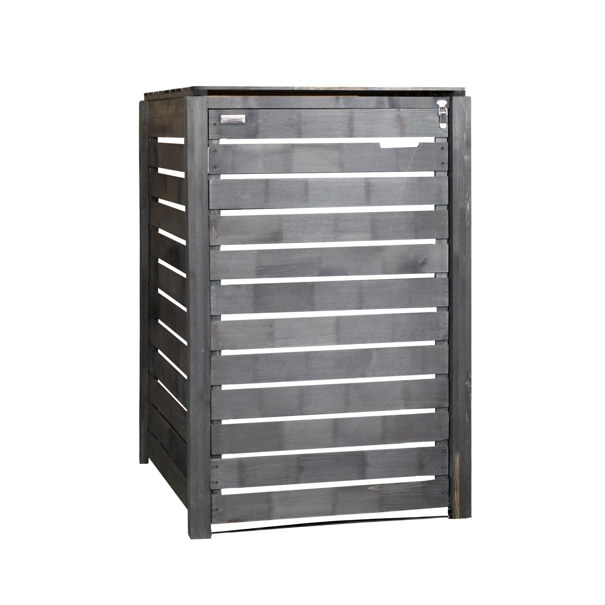 74cm x 1.16m Outdoor Wooden Garden Wheelie Bin Store Storage for 1 Bin in Dark Grey
