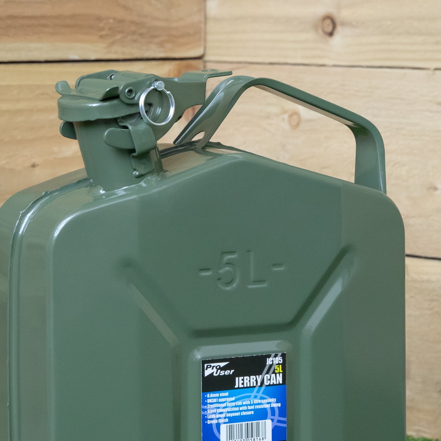 5 Litre Metal Jerry Can for Fuel with Leak Proof Bayonet Closure