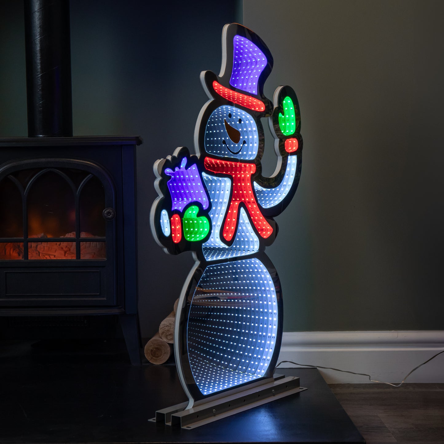 76cm LED Infinity Light Waving Snowman