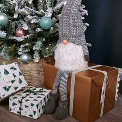 79cm Battery Operated Christmas Gonk with Dangly Legs Decoration in Dark Grey
