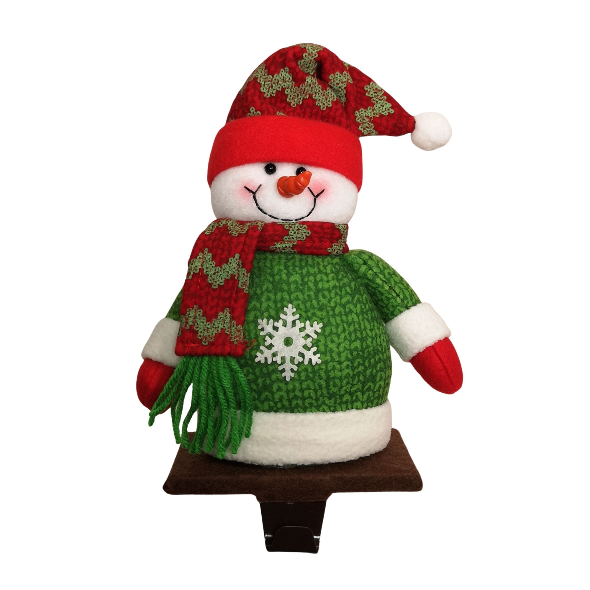28cm Plush Christmas Snowman Stocking Holder Decoration