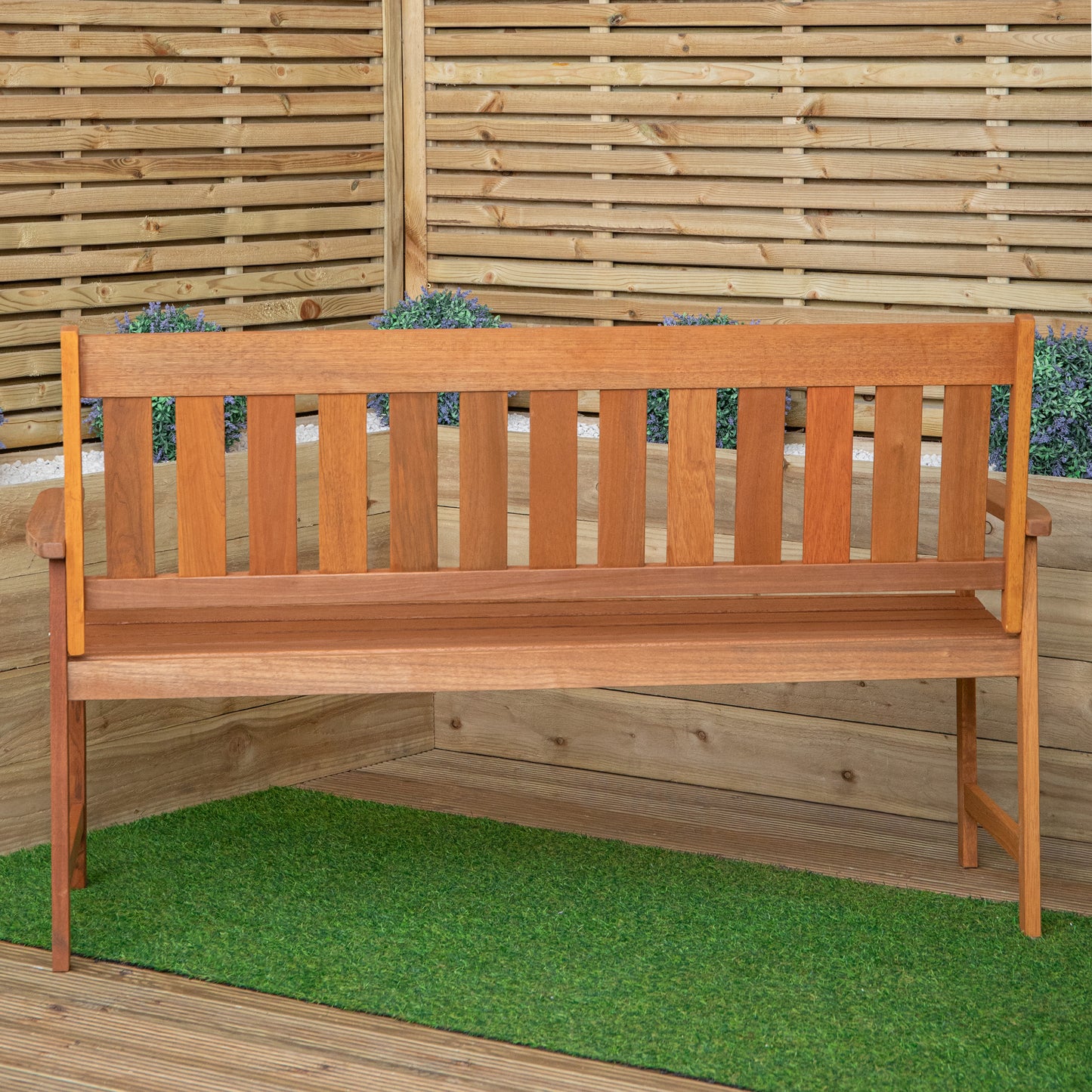Cartmel 3 Seater Outdoor Wooden Garden Patio Bench